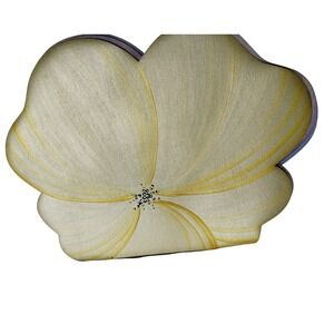 Carole Shiber Hand Painted Flower Placemat Set of 6 Mixed Colors USA